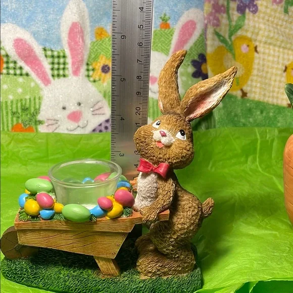 Easter Bunny and Carrot Candle Holder Set - Picture 13 of 14